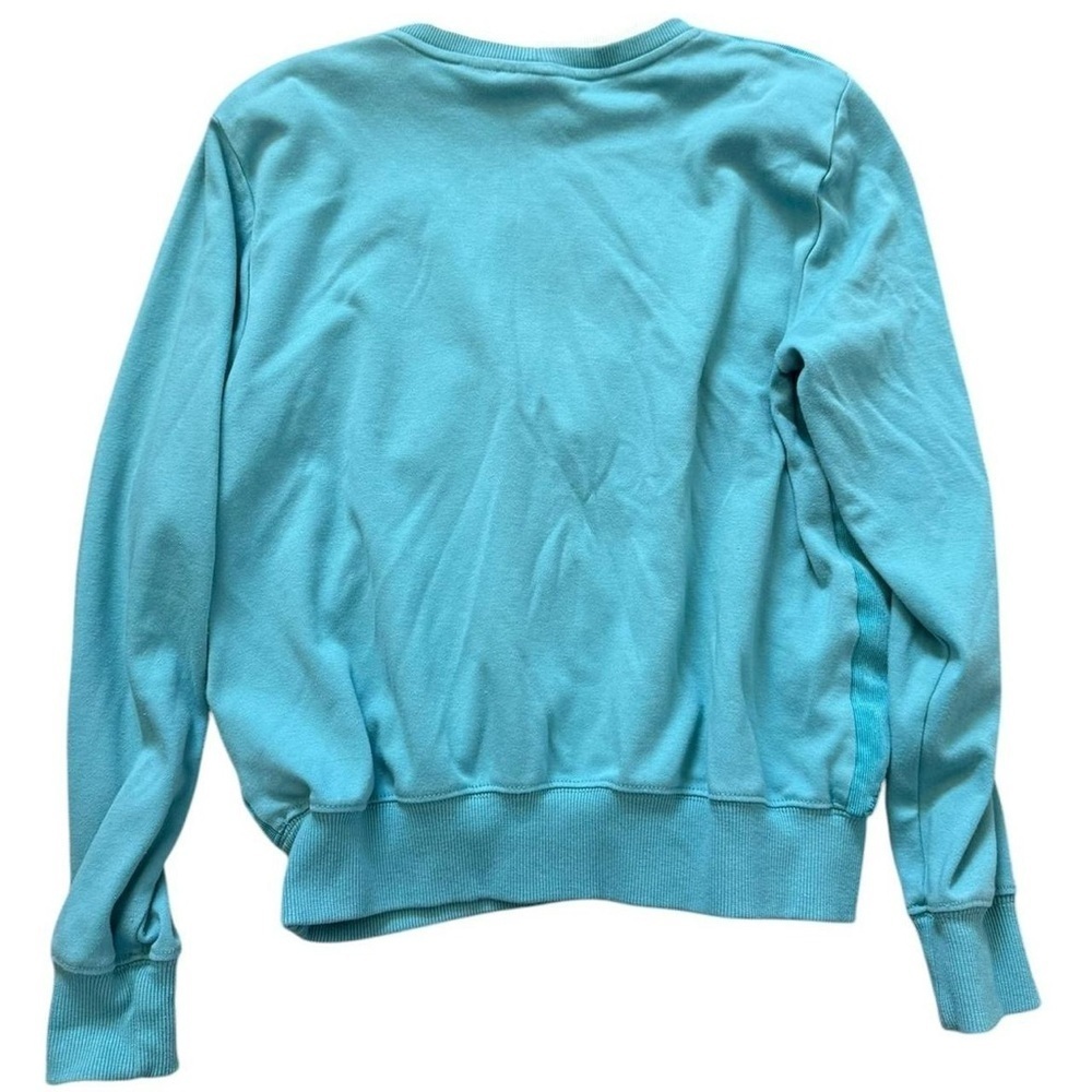 Alfred Dunner Teal and White Sweatshirt - Picture 2 of 5